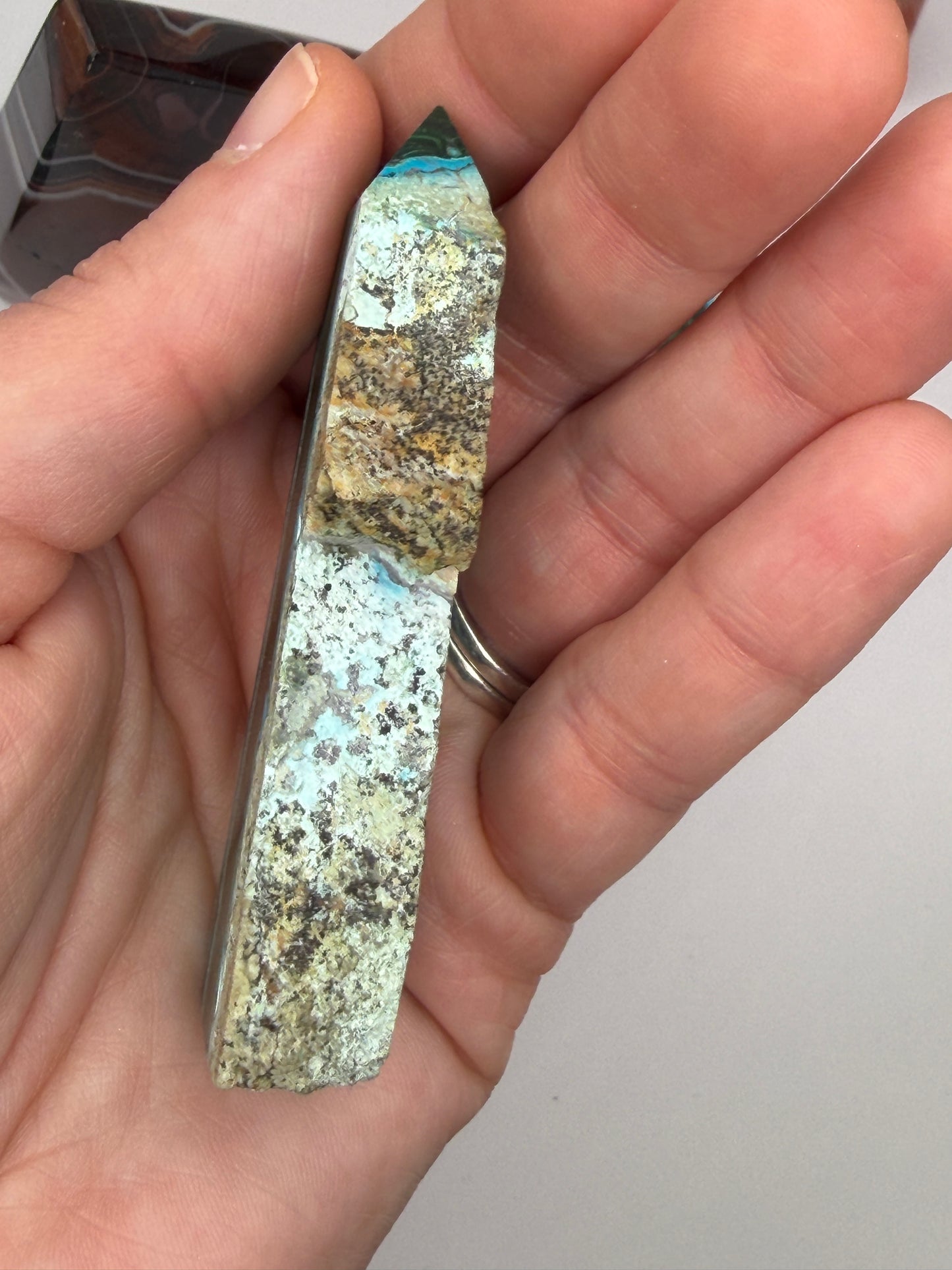 Chrysocolla Mixed Malachite Raw Side Point Style 31