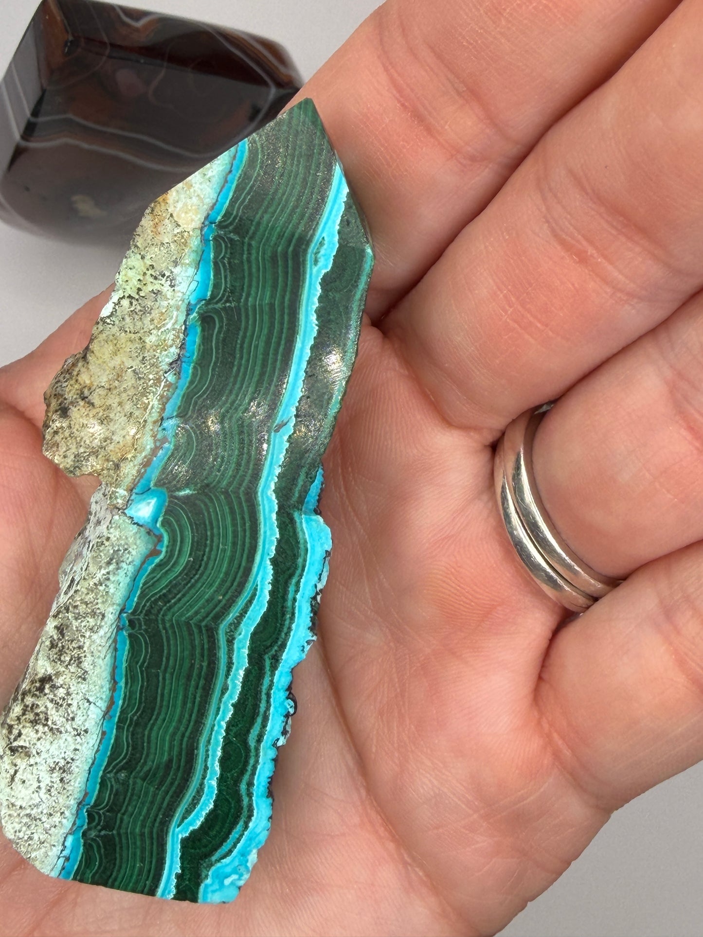 Chrysocolla Mixed Malachite Raw Side Point Style 31