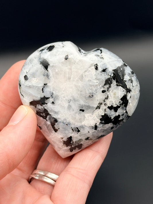 Rainbow Moonstone Heart 2" Style 2