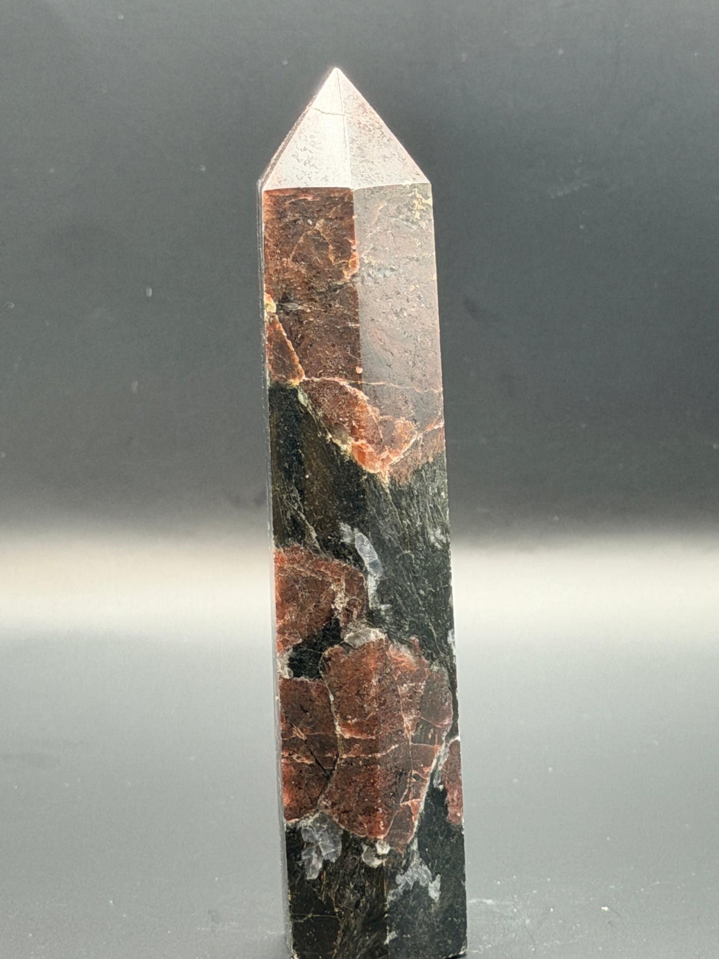Astrophyllite with Garnet Tower Style 3