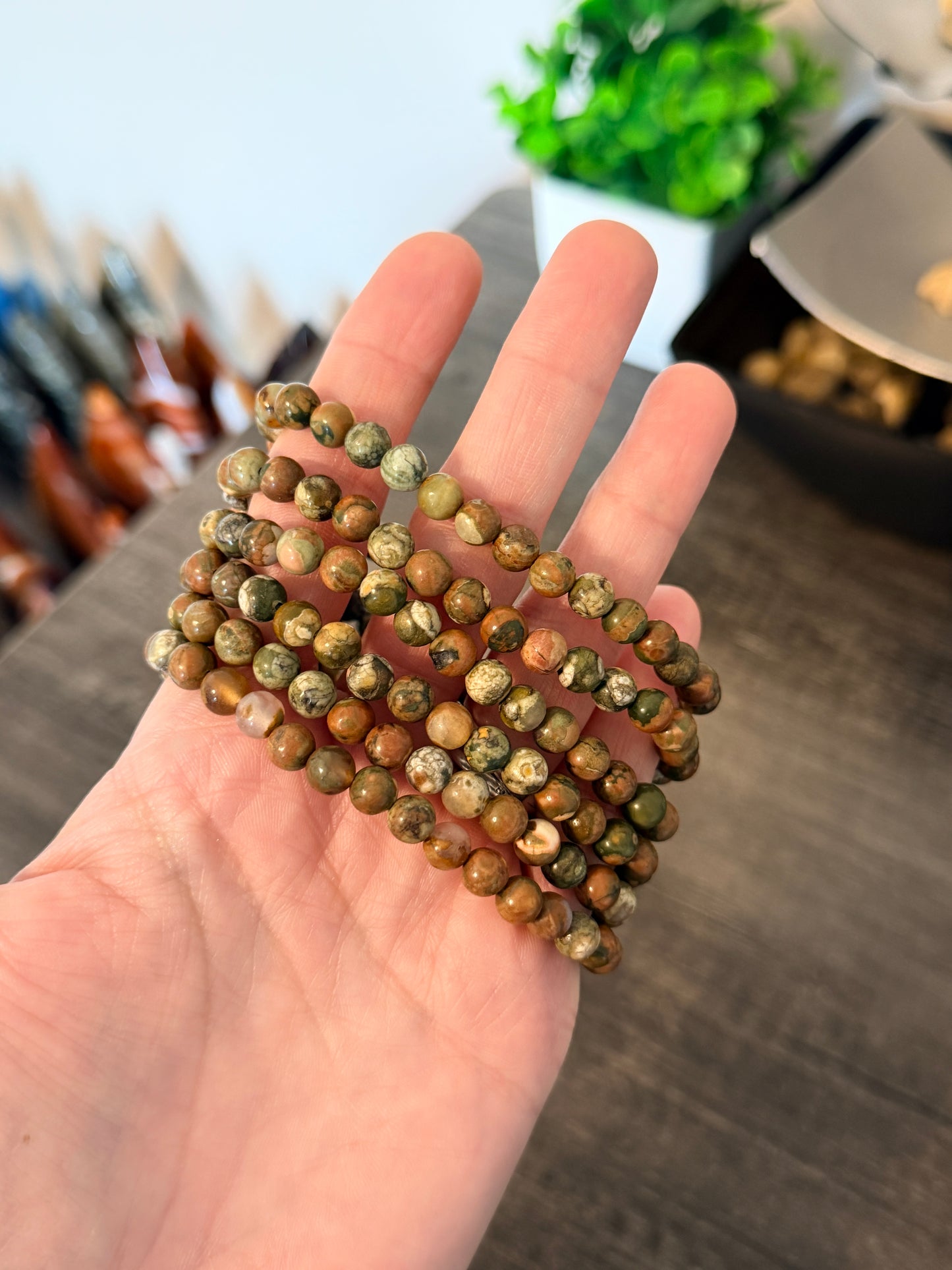 Ocean Jasper 6mm Beaded Bracelet