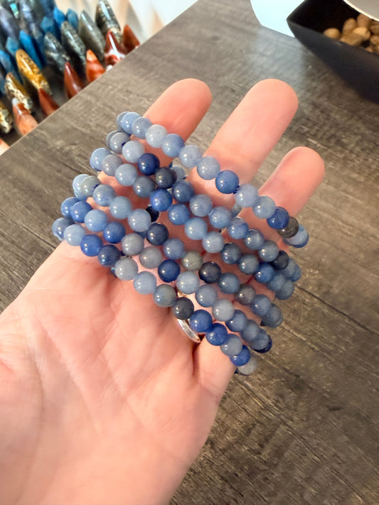 Blue Aventurine 6mm Beaded Bracelet