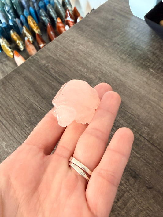 Rose Quartz Turtle Style 2