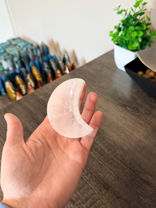 Selenite Crescent Moon Bowls