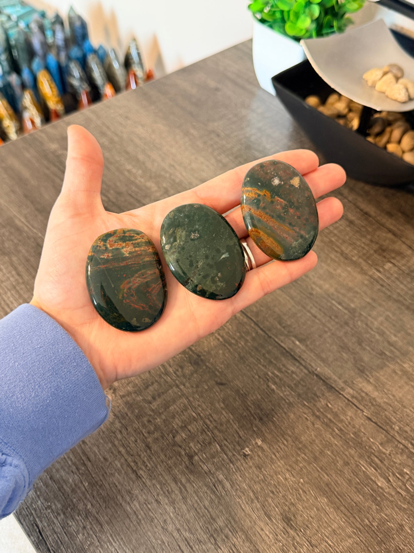 Bloodstone Flat Stones from India