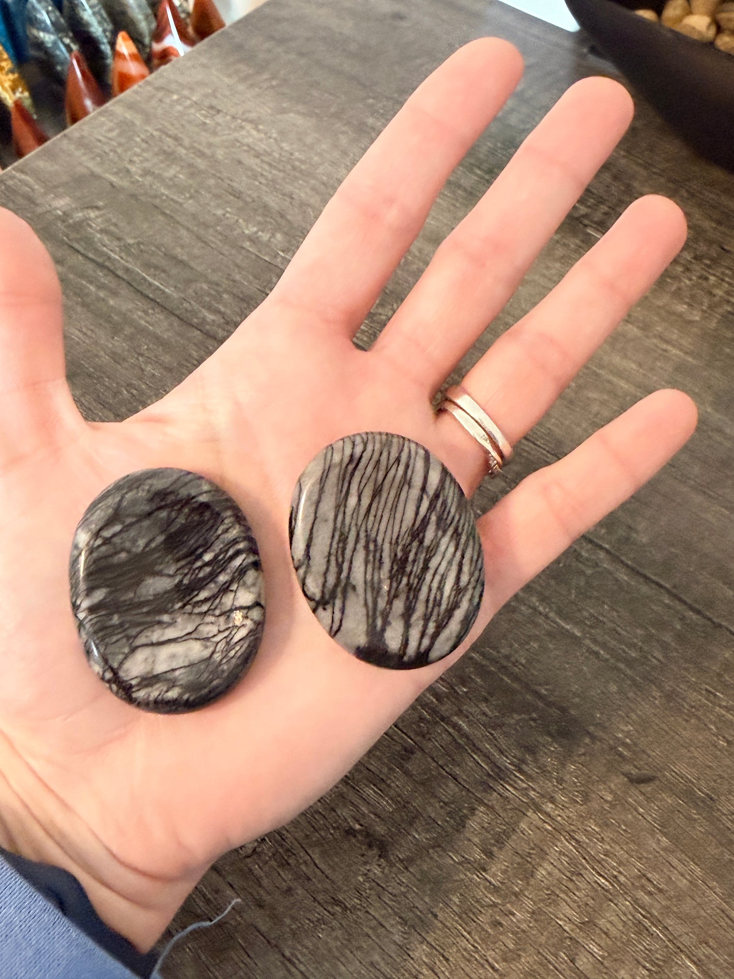 Spiderweb Jasper Worry Stone
