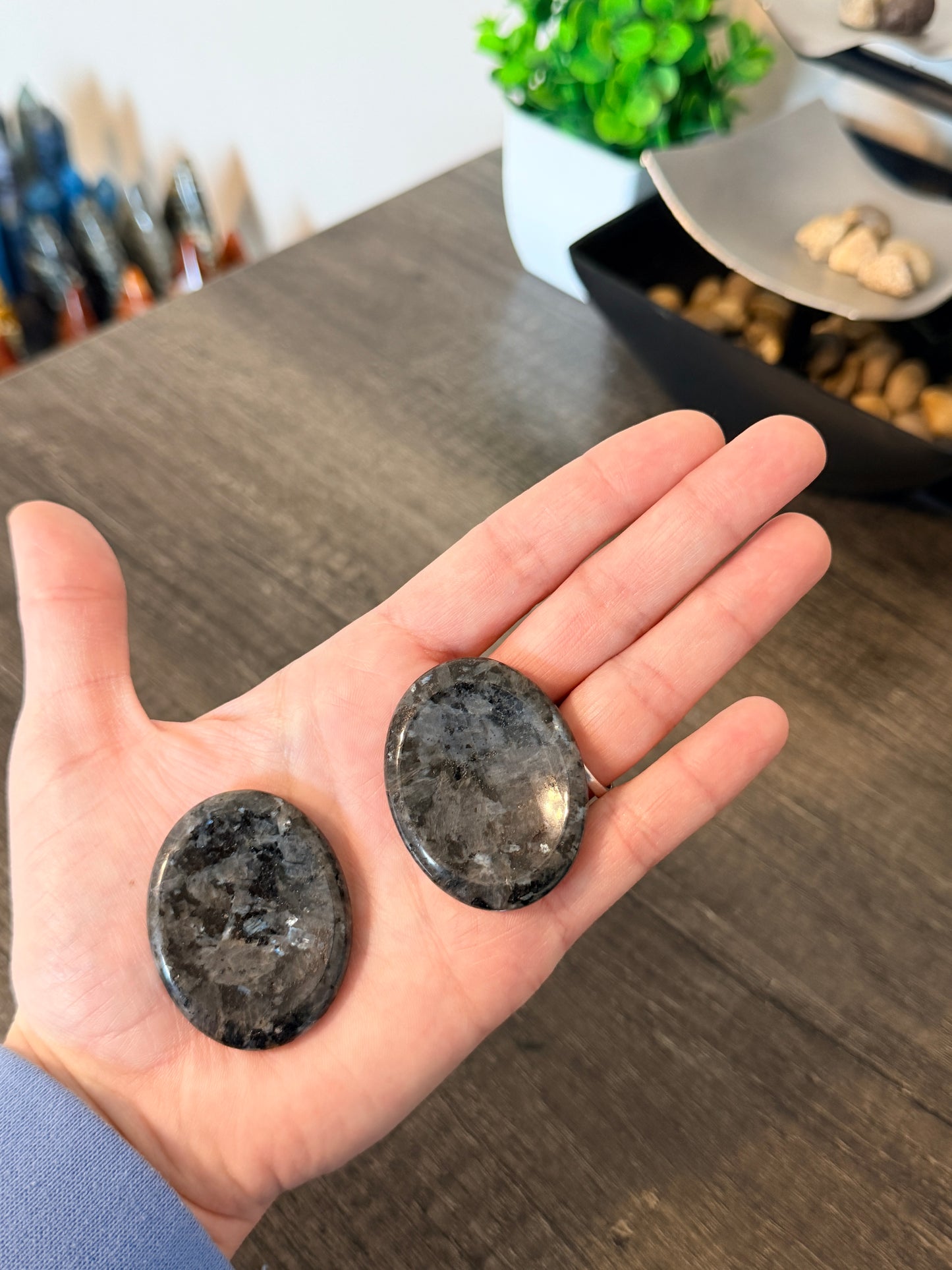 Larvikite Worry Stone