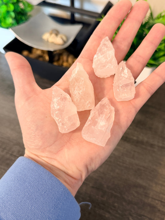 Raw Rose Quartz Pyramid