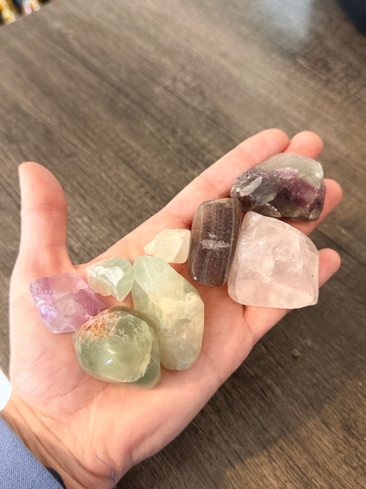 Fluorite Semi Polished Rough Chunks