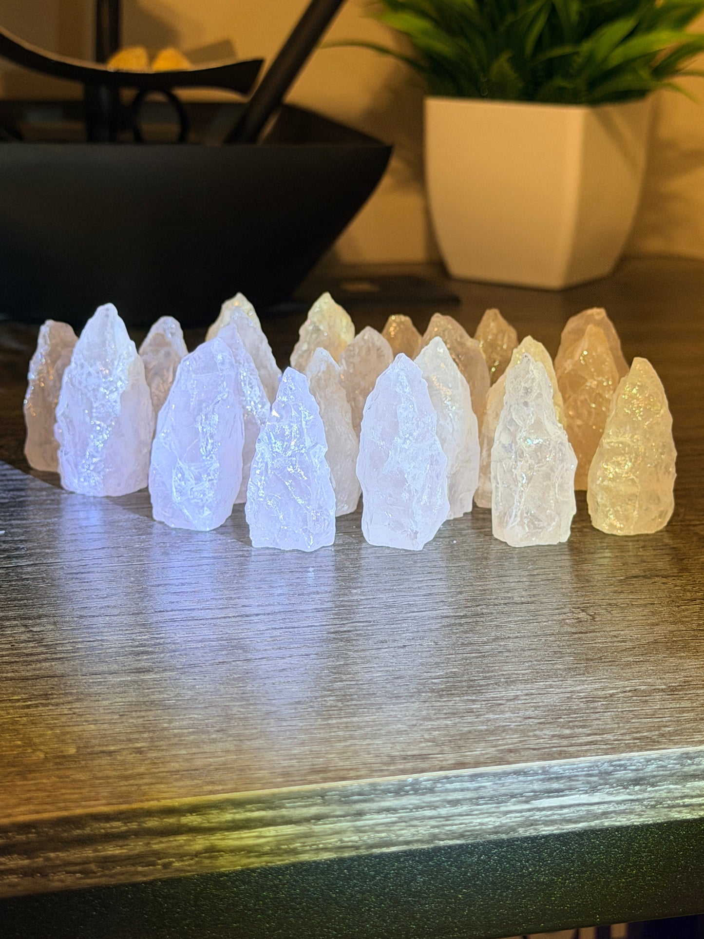 Raw Rose Quartz Pyramid