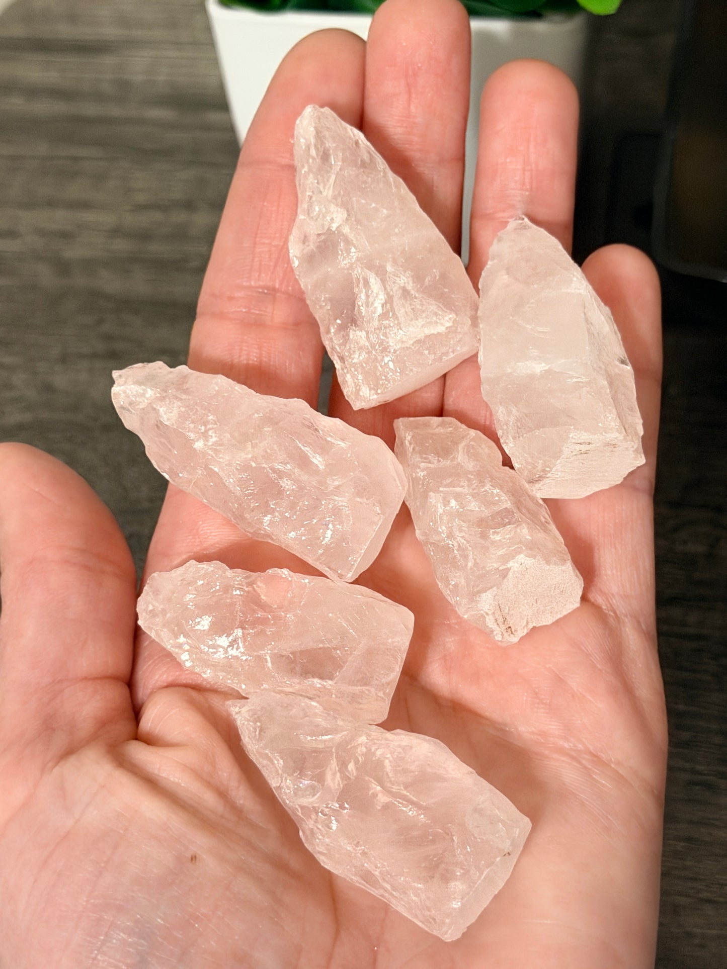 Raw Rose Quartz Pyramid