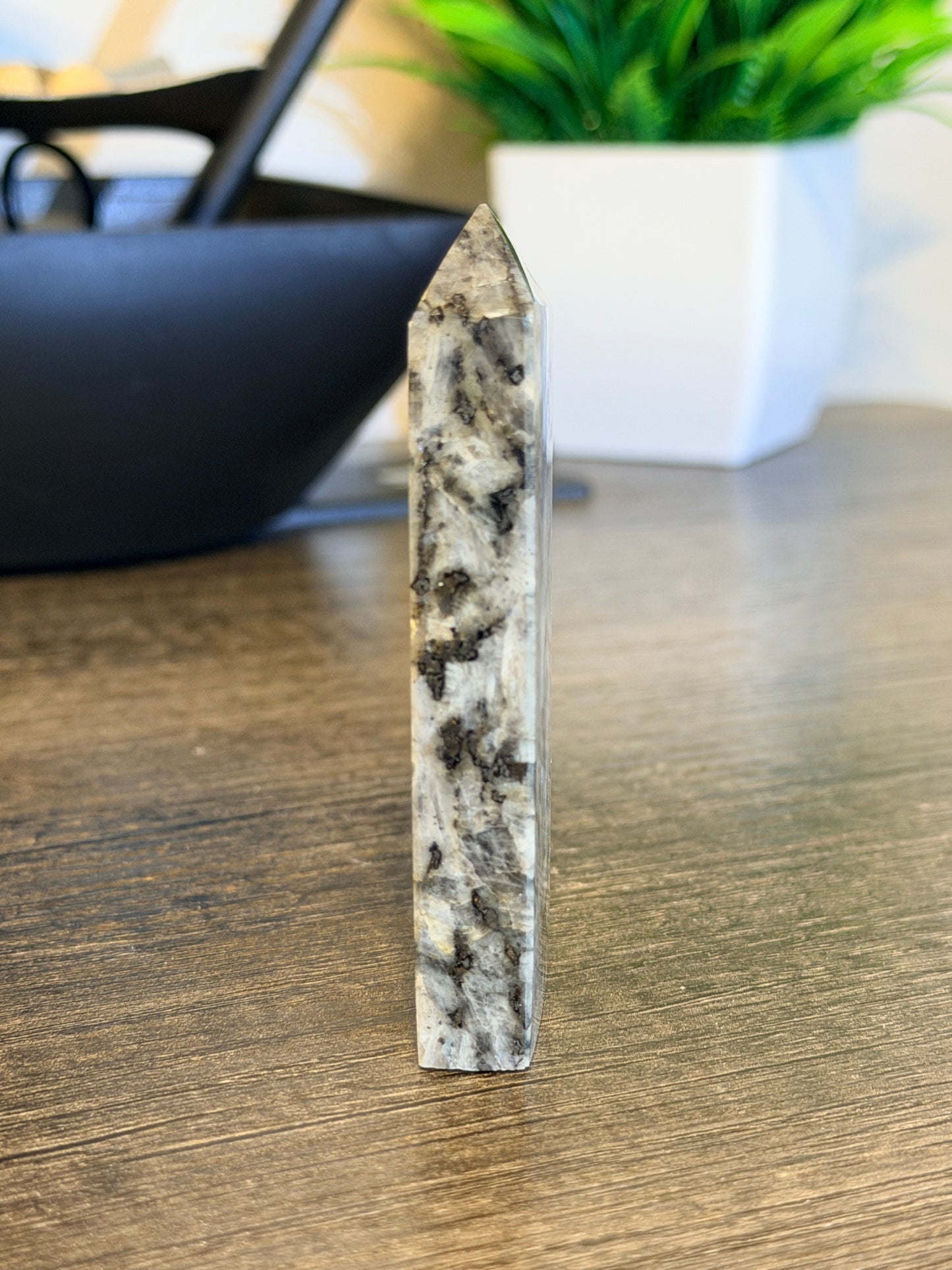 Larvikite Flat Obelisk Crystal Tower Style 1