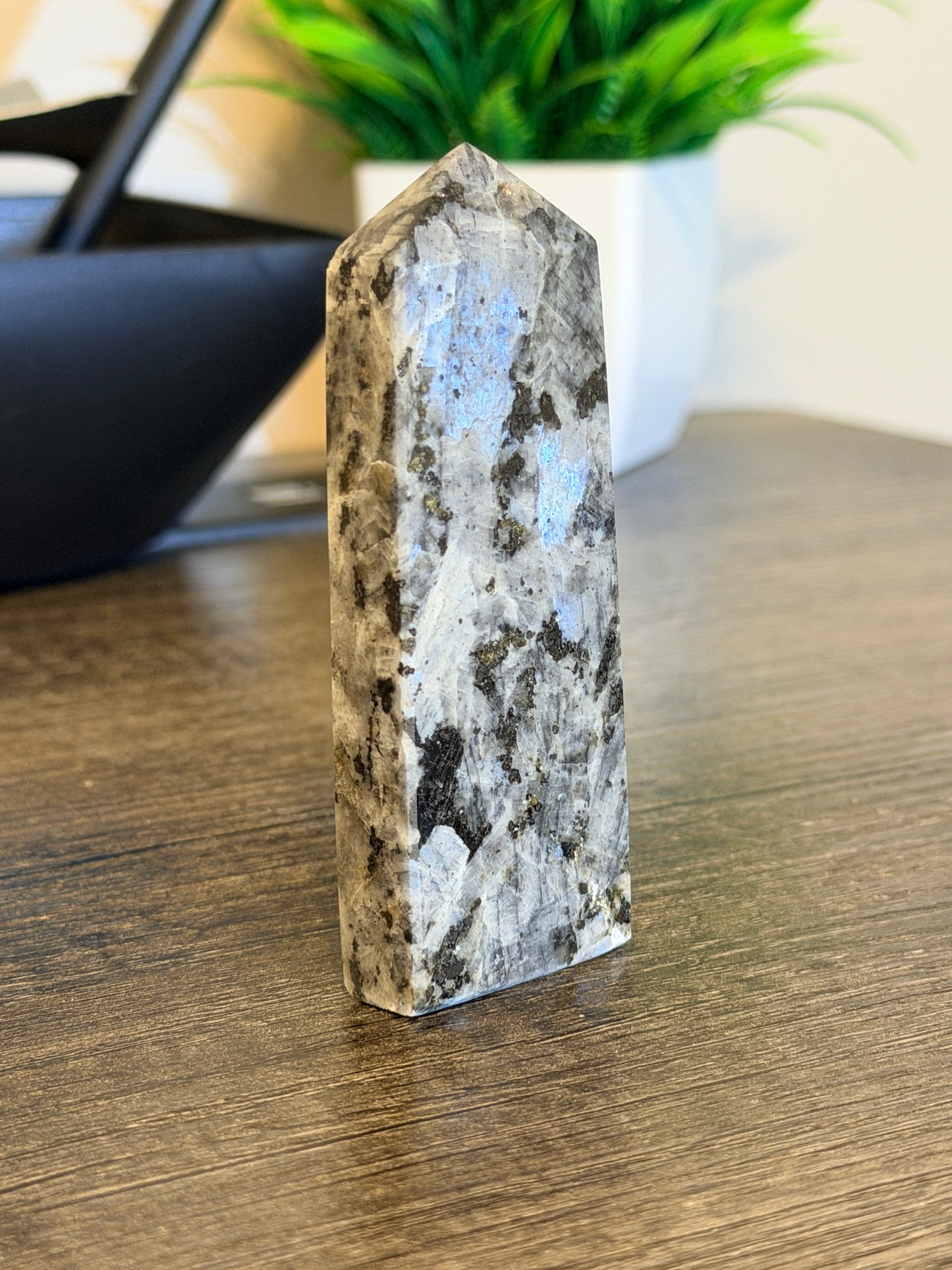 Larvikite Flat Obelisk Crystal Tower Style 2