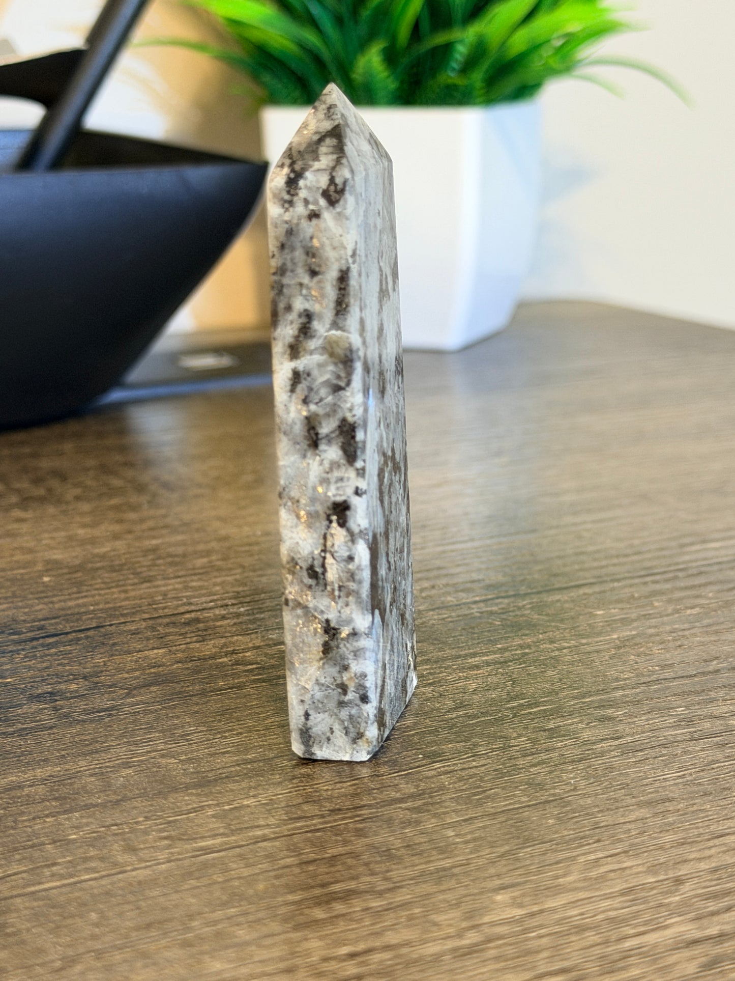 Larvikite Flat Obelisk Crystal Tower Style 2