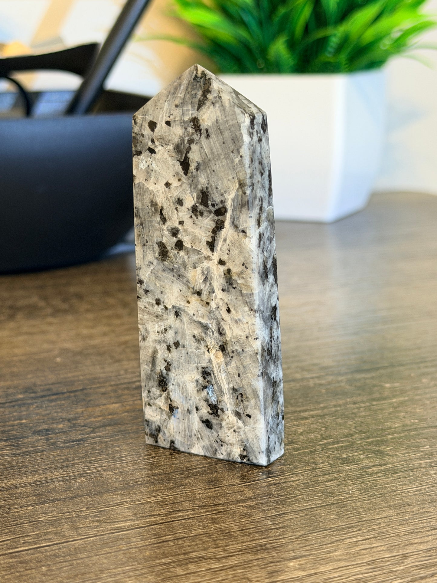 Larvikite Flat Obelisk Crystal Tower Style 2