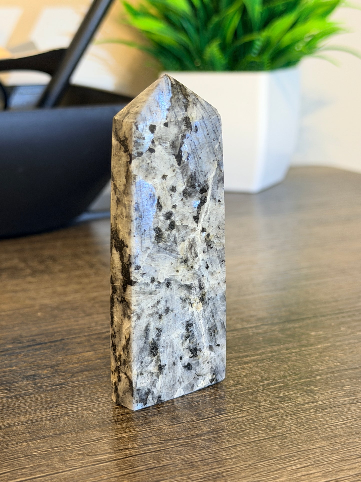 Larvikite Flat Obelisk Crystal Tower Style 2