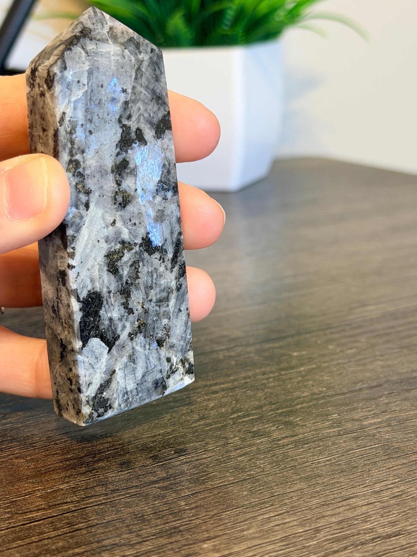 Larvikite Flat Obelisk Crystal Tower Style 2