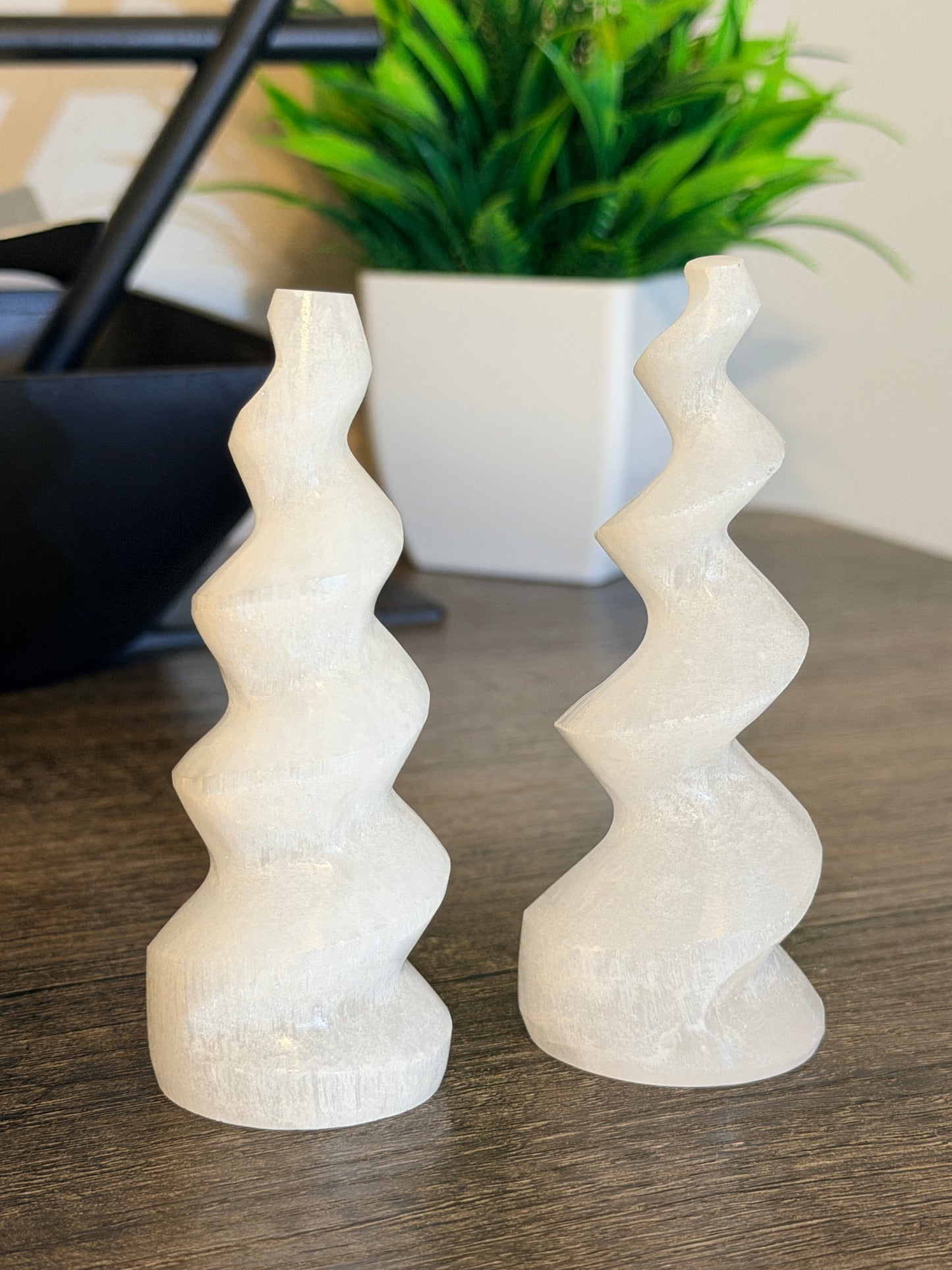 Selenite 4" Spiral Tower