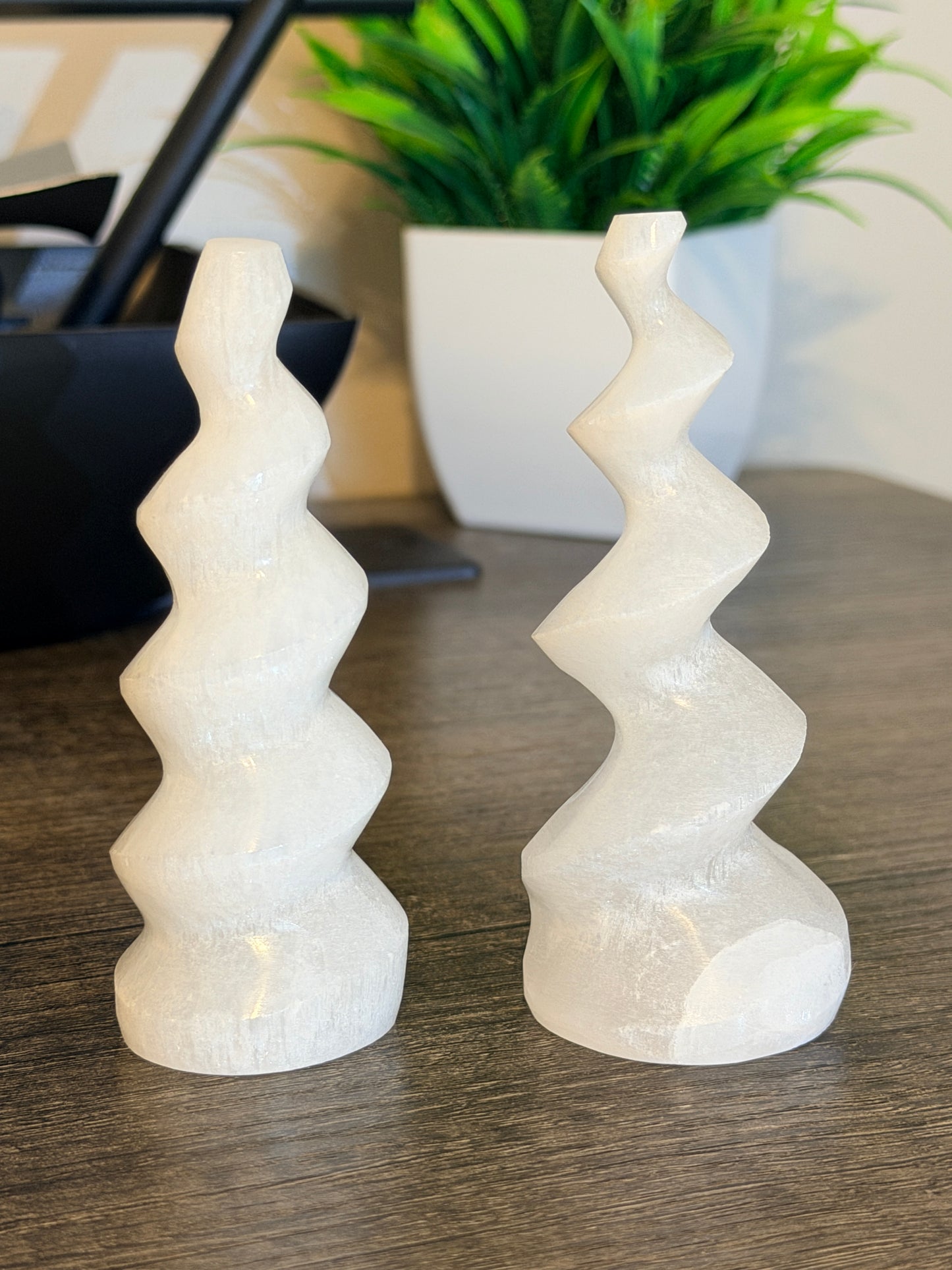 Selenite 4" Spiral Tower