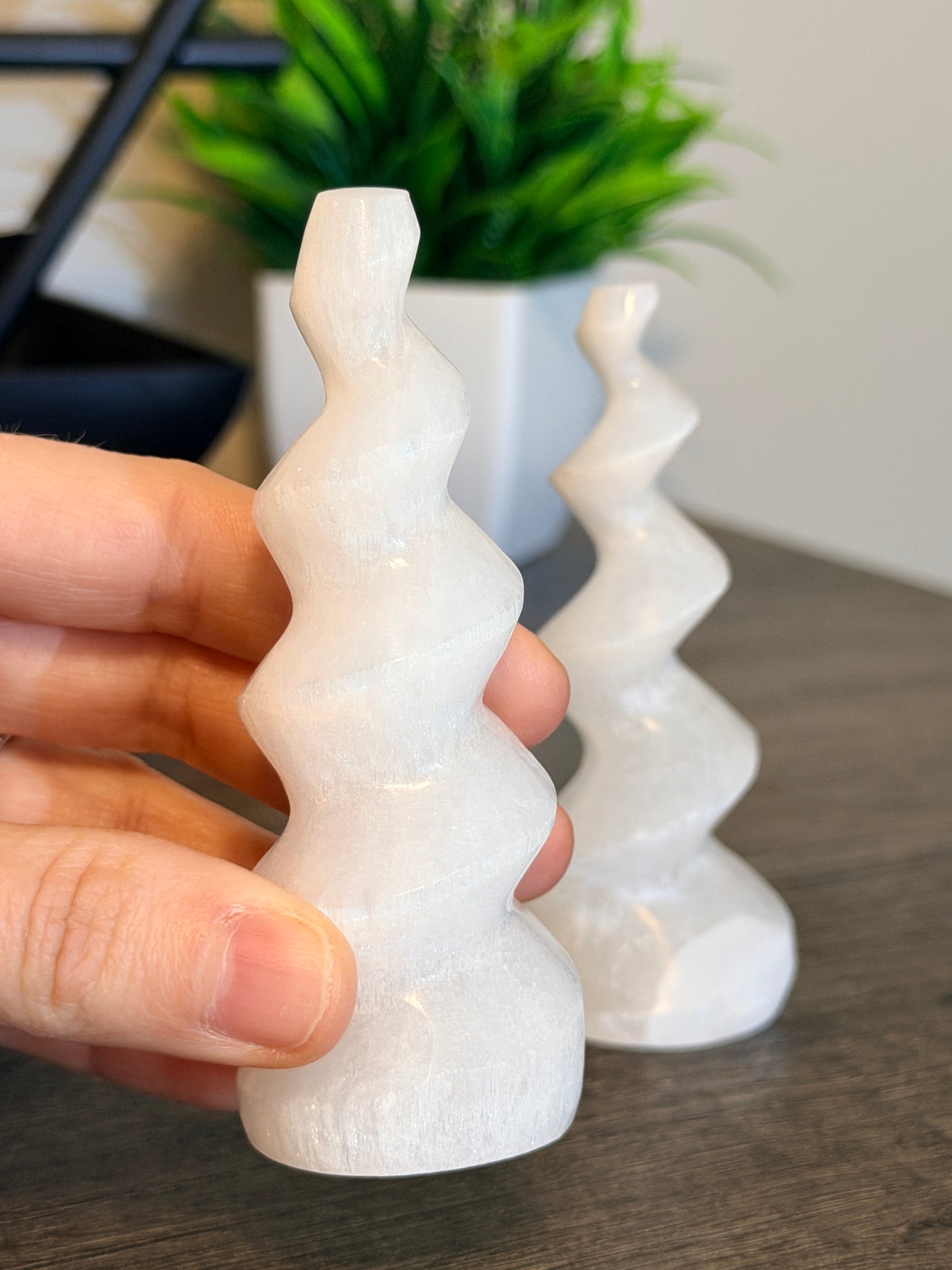 Selenite 4" Spiral Tower