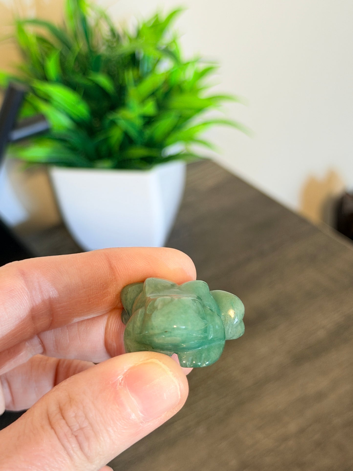 Green Aventurine Frog