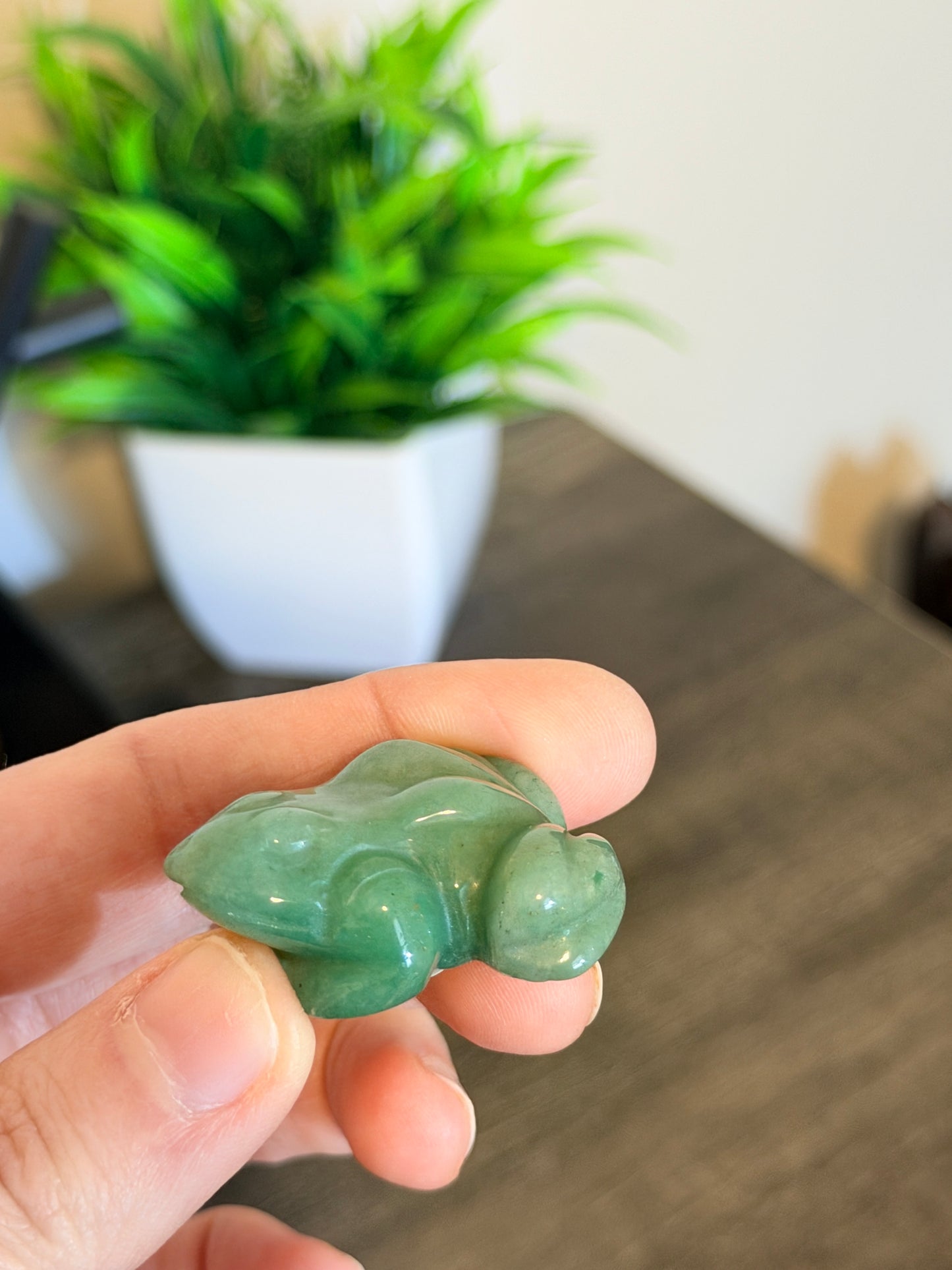 Green Aventurine Frog