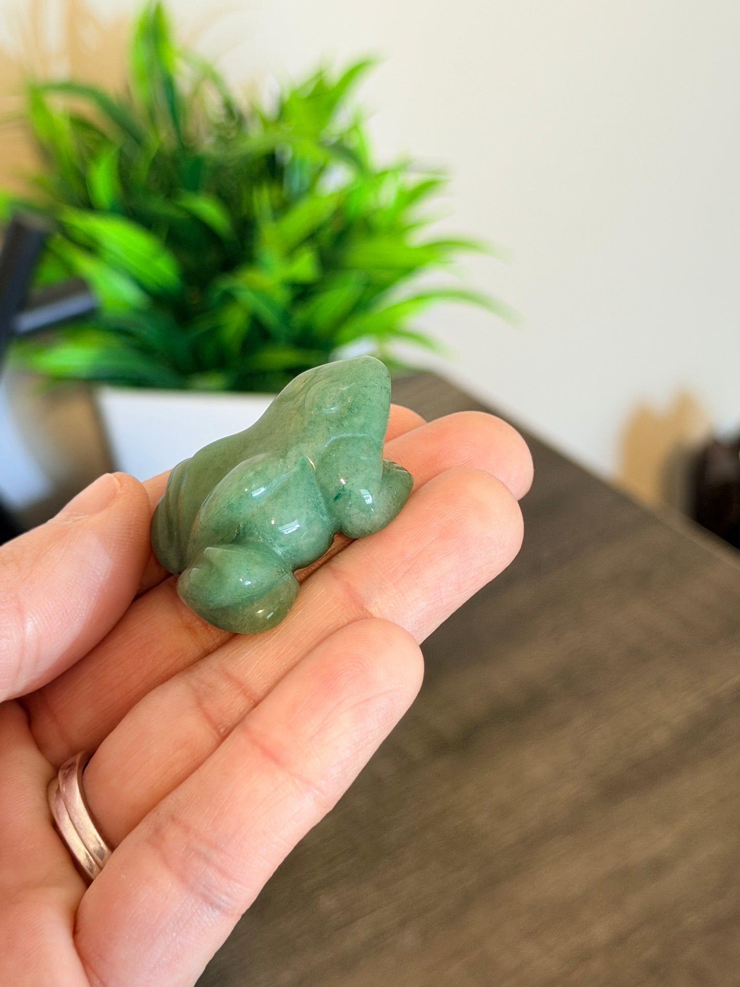Green Aventurine Frog
