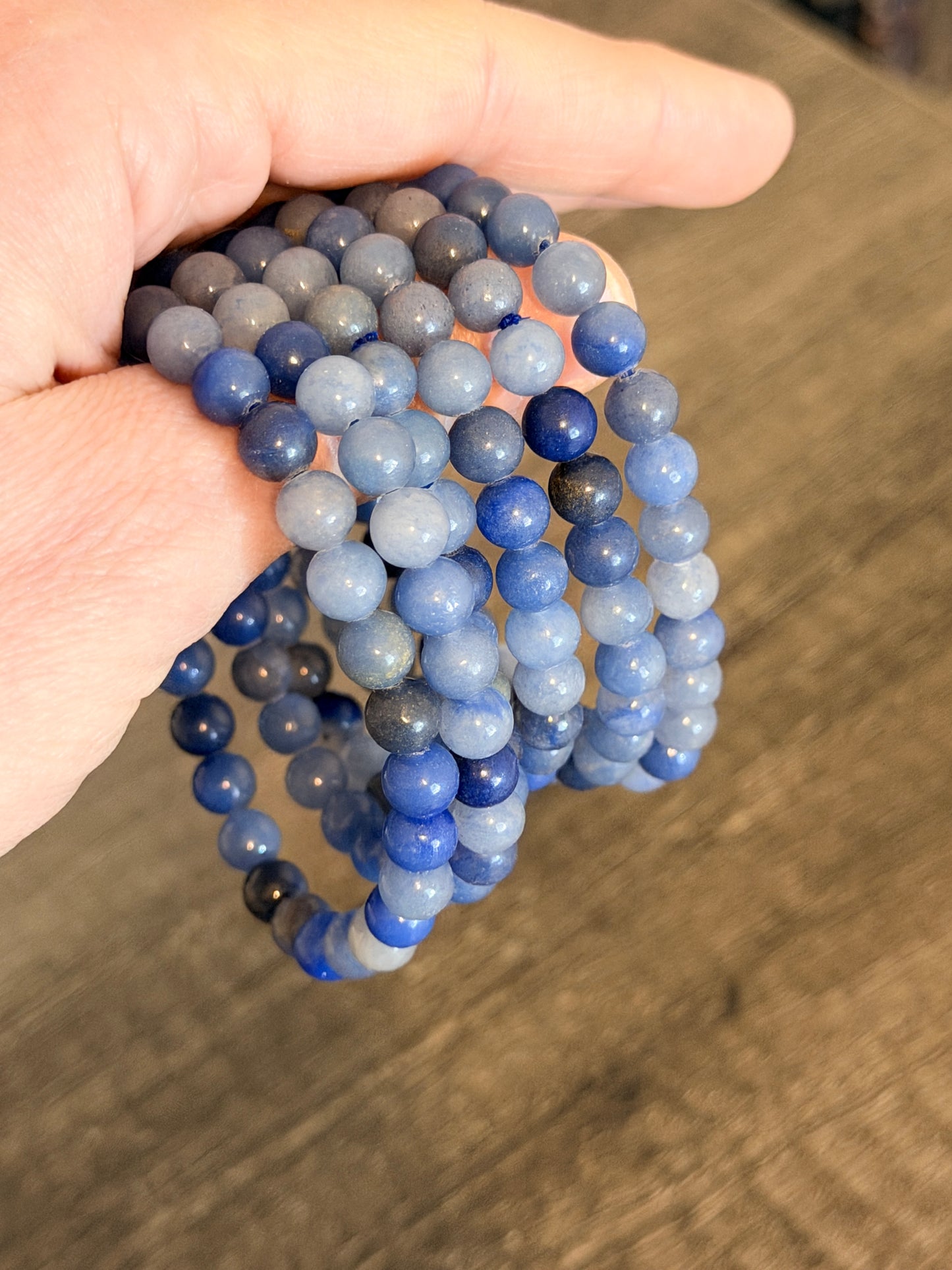 Blue Aventurine 6mm Beaded Bracelet