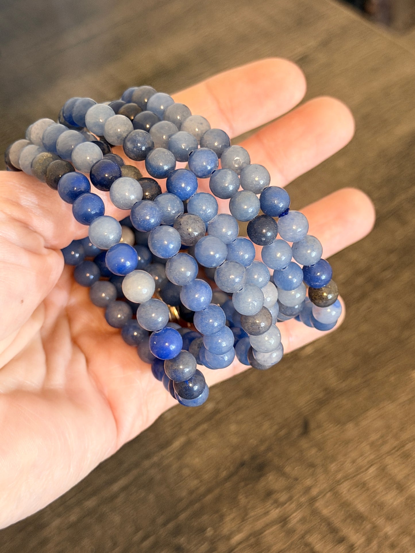 Blue Aventurine 6mm Beaded Bracelet