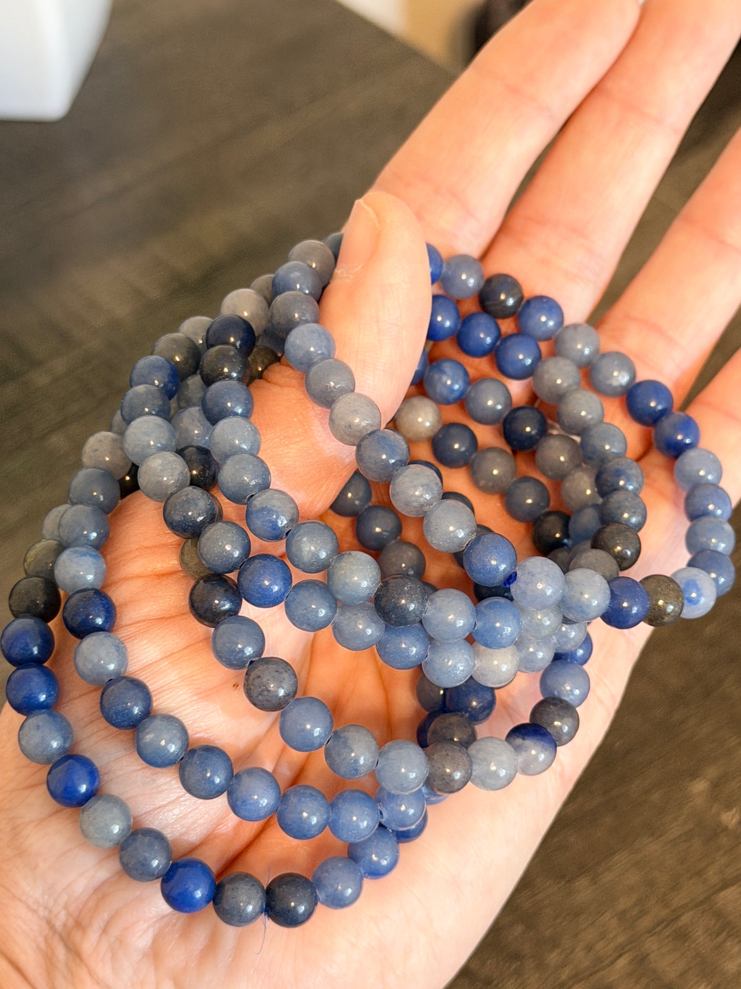 Blue Aventurine 6mm Beaded Bracelet
