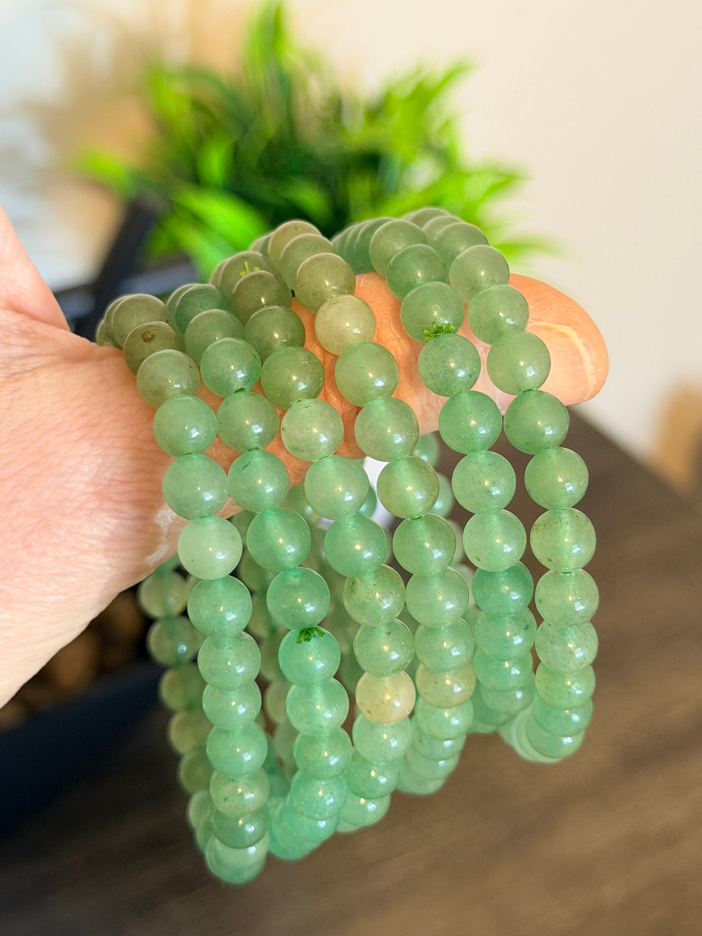Green Aventurine 6mm Beaded Bracelet
