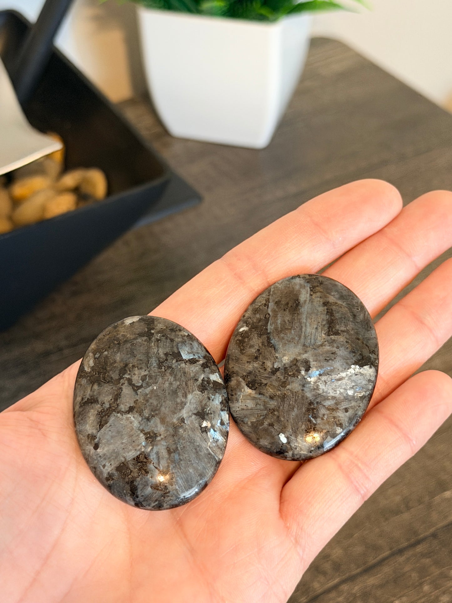 Larvikite Worry Stone