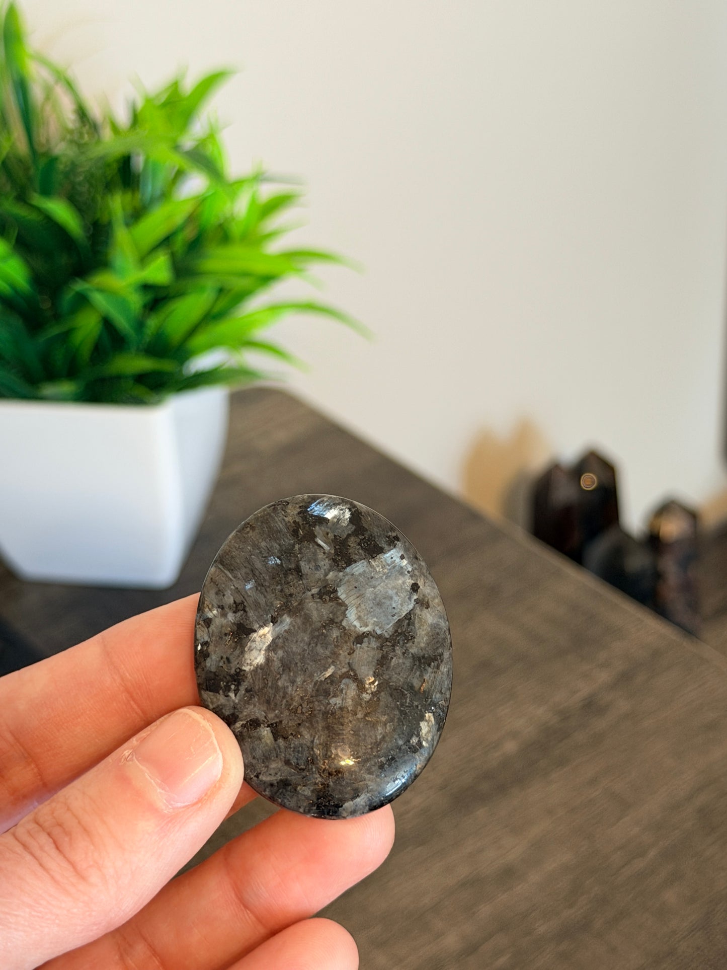 Larvikite Worry Stone