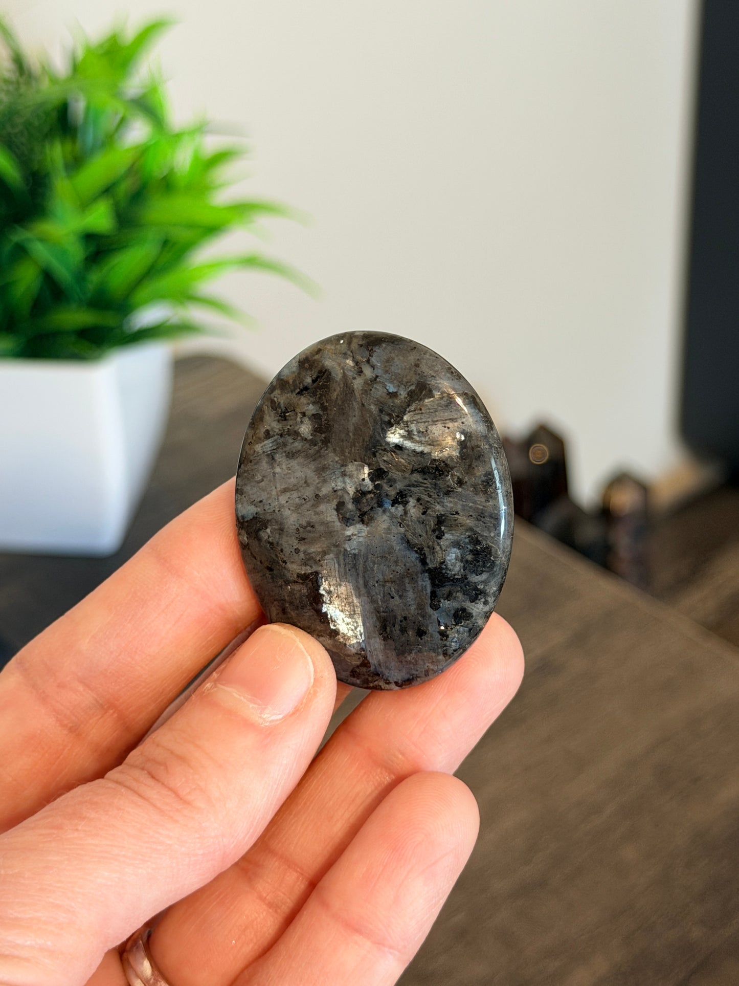 Larvikite Worry Stone
